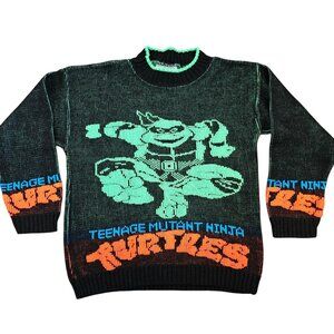 90s Boys TMNT‎ Sweater Donatello Teenage Mutant Ninja Turtles Sz Youth Medium 8